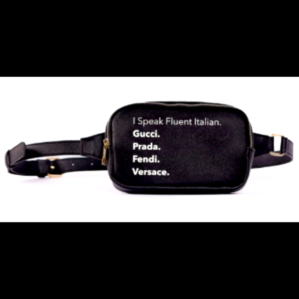 Fluent Italian Black Fanny Pack